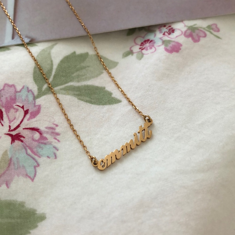 JAYS + JEWELS Script Name Necklace Emmitt